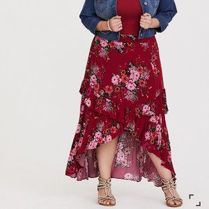 Torrid Plus Size Floral Maxi Skirt - Size 4
